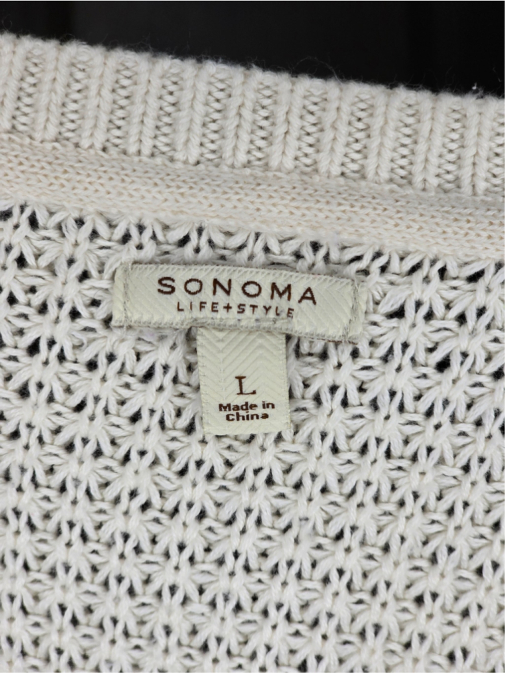 Sonoma Life + Style Crew Neck Sweater Beige Women’s Size L - Picture 4 of 5